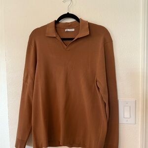 Zara Brown Knit Top